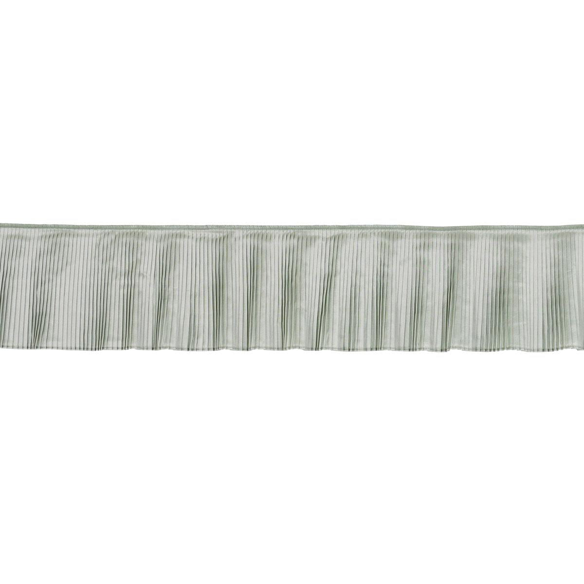 Schumacher Mineral Botticelli Silk Ruffle Trim