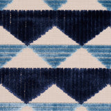 Schumacher Ridge Line Velvet Slate Blue Fabric