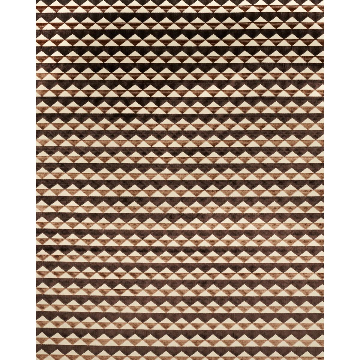 Schumacher Ridge Line Velvet Brown Fabric