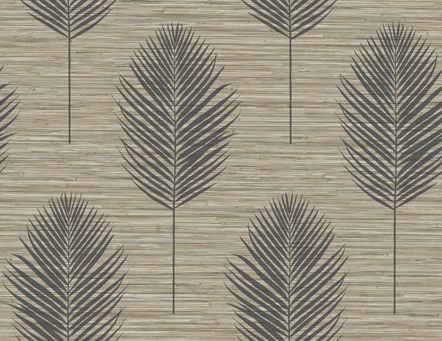 A-Street Prints Bali Light Brown Fern Wallpaper