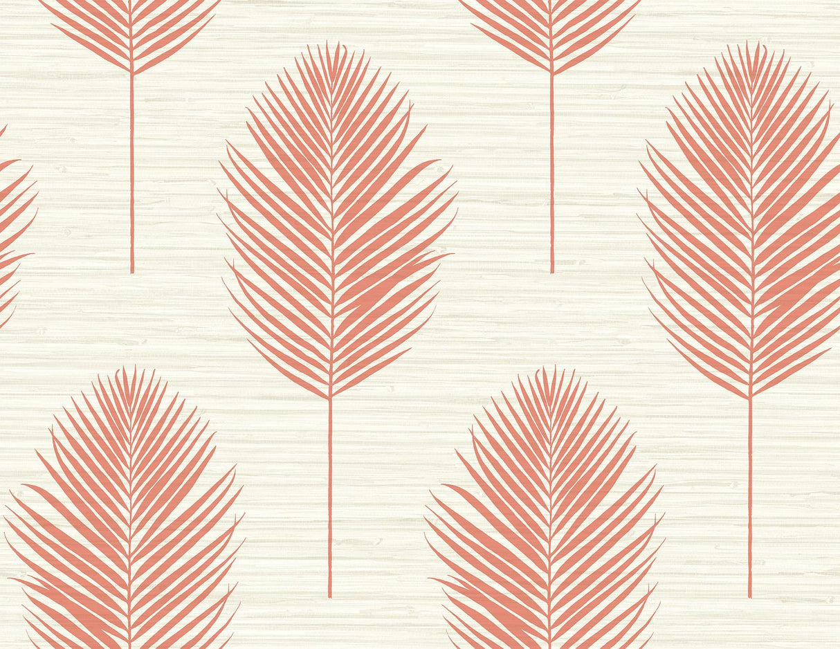 A-Street Prints Bali Coral Fern Wallpaper