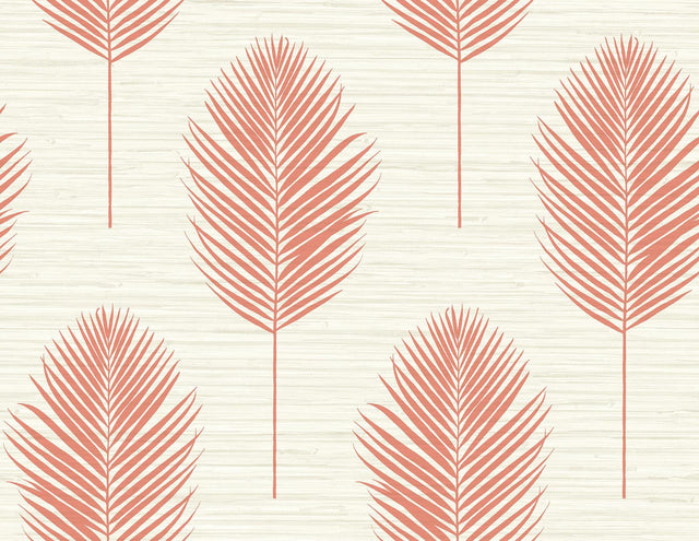 A-Street Prints Bali Coral Fern Wallpaper