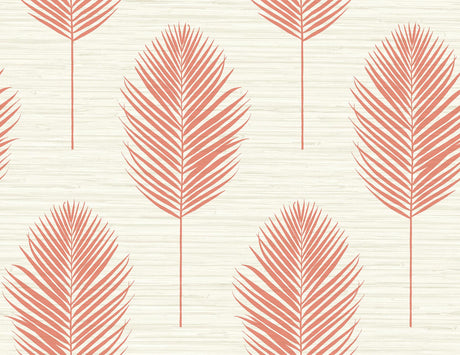 A-Street Prints Bali Fern Coral Wallpaper