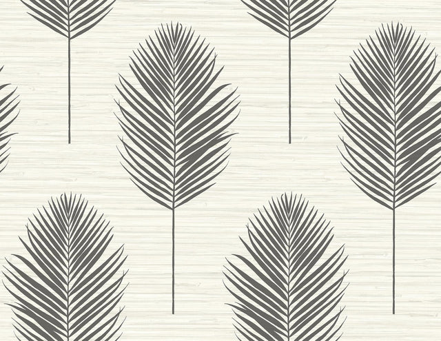 A-Street Prints Bali Black Fern Wallpaper
