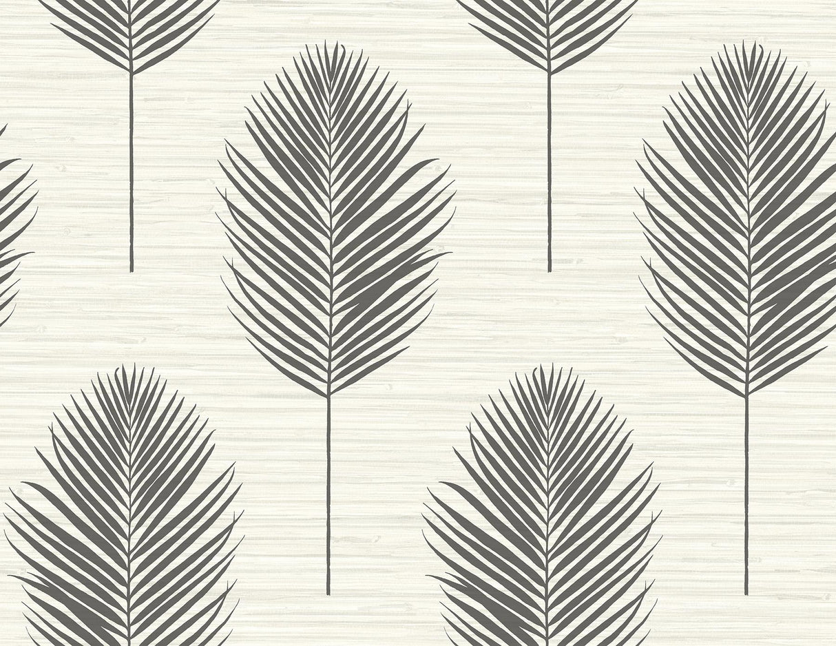 A-Street Prints Bali Fern Black Wallpaper