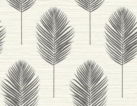 A-Street Prints Bali Fern Black Wallpaper