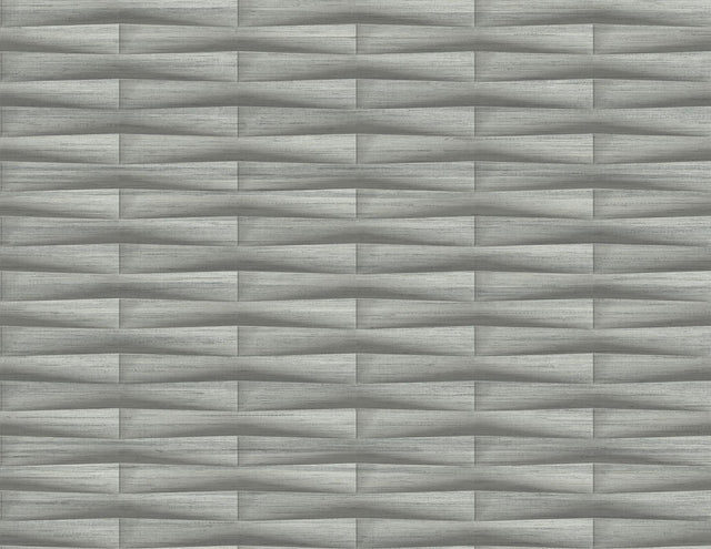 A-Street Prints Gator Slate Geometric Stripe Wallpaper