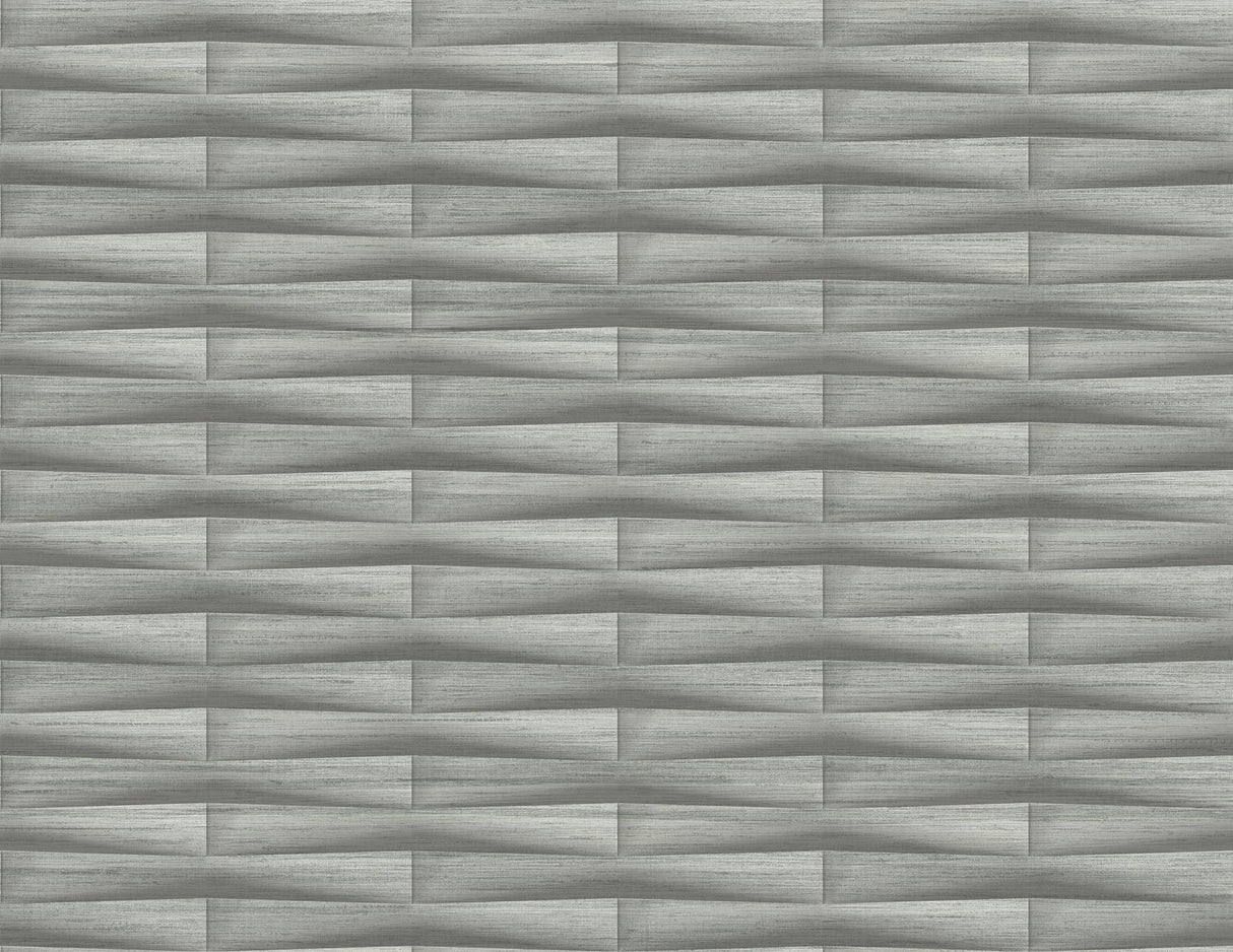 A-Street Prints Gator Geometric Stripe Slate Wallpaper