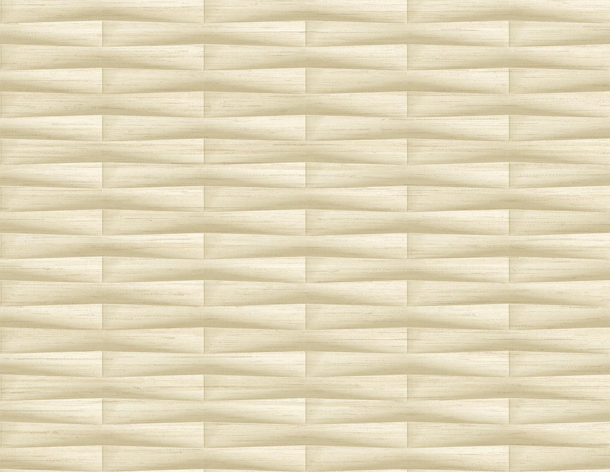 A-Street Prints Gator Wheat Geometric Stripe Wallpaper