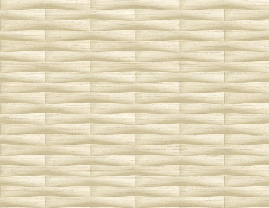 A-Street Prints Gator Geometric Stripe Wheat Wallpaper