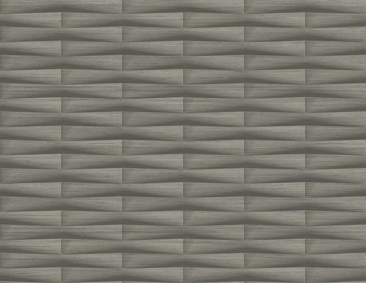A-Street Prints Gator Brown Geometric Stripe Wallpaper