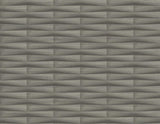 A-Street Prints Gator Geometric Stripe Brown Wallpaper