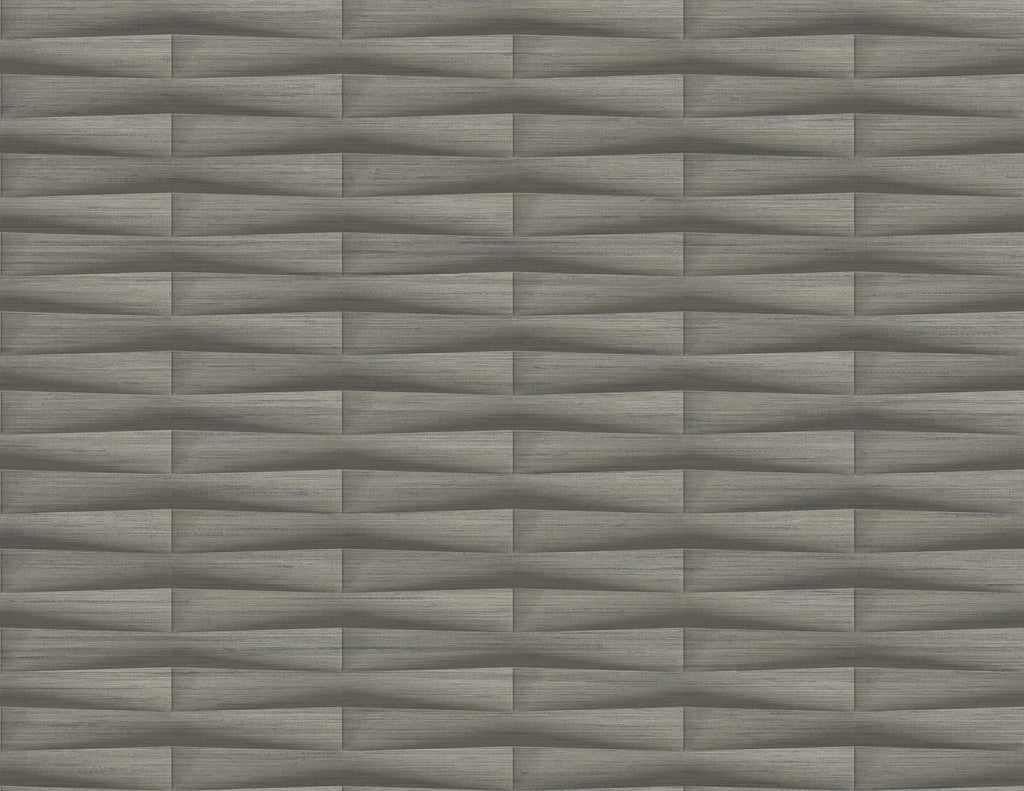 A-Street Prints Gator Geometric Stripe Brown Wallpaper