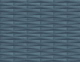A-Street Prints Gator Blue Geometric Stripe Wallpaper