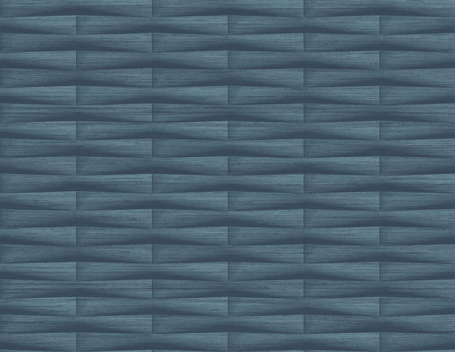 A-Street Prints Gator Blue Geometric Stripe Wallpaper