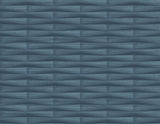A-Street Prints Gator Geometric Stripe Blue Wallpaper