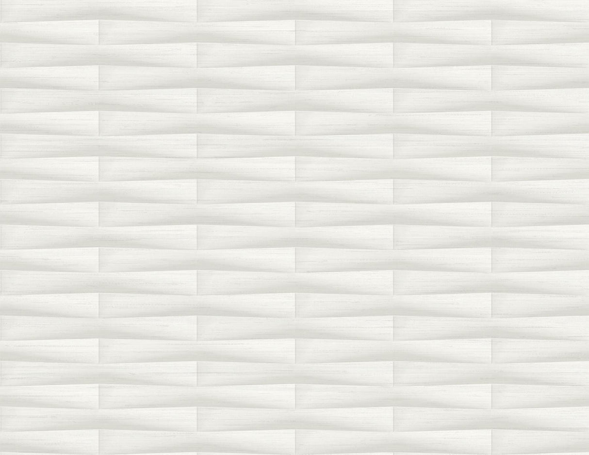A-Street Prints Gator White Geometric Stripe Wallpaper
