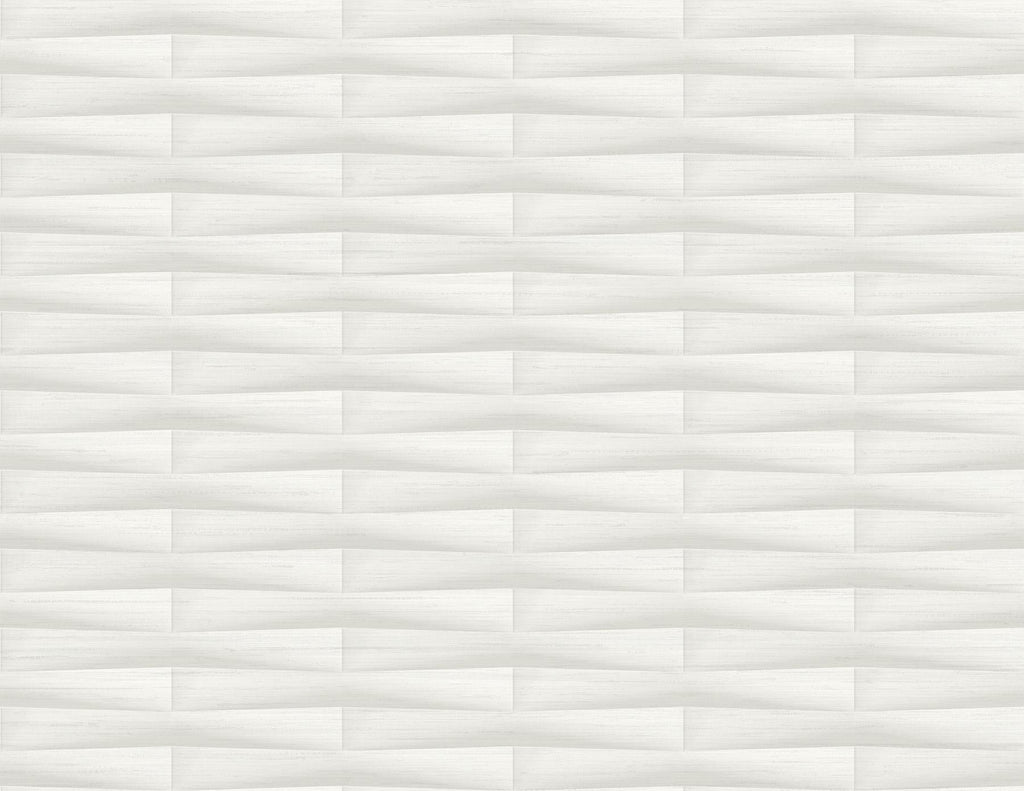 A-Street Prints Gator White Geometric Stripe Wallpaper