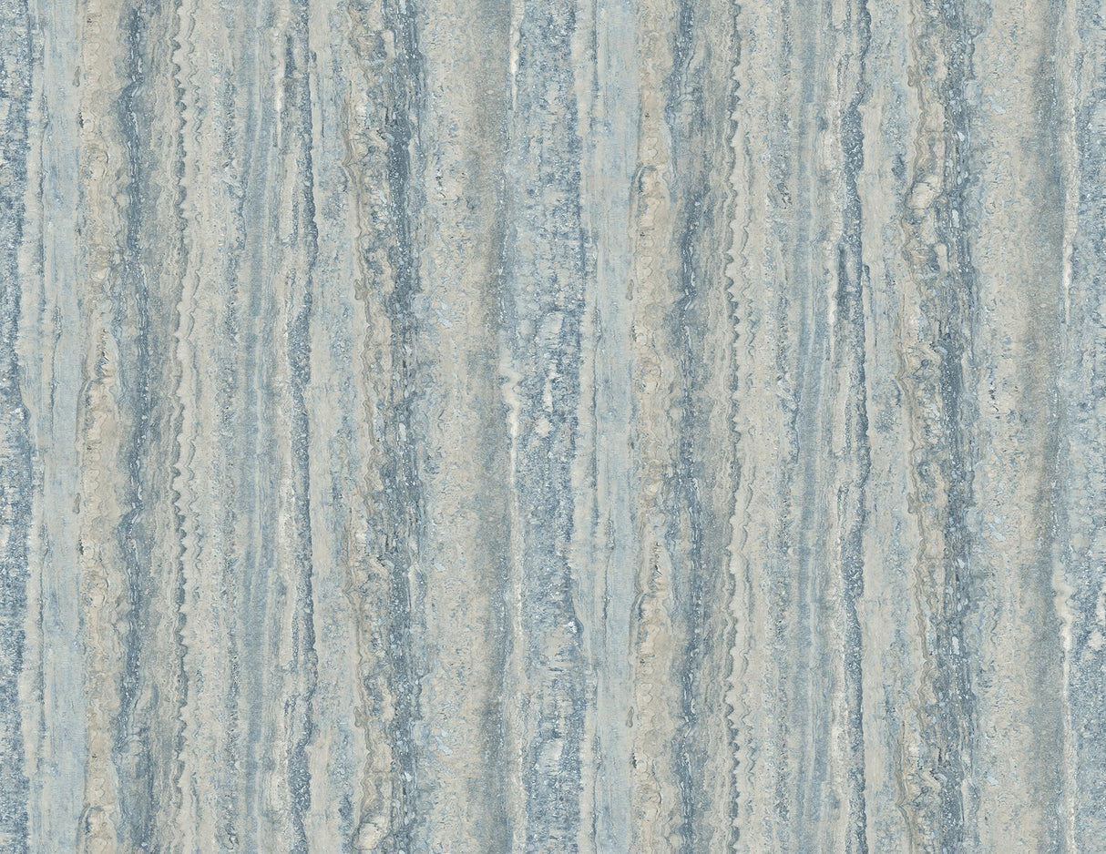 A-Street Prints Hilton Blue Marbled Paper Wallpaper