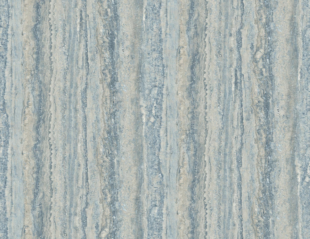 A-Street Prints Hilton Marbled Paper Blue Wallpaper