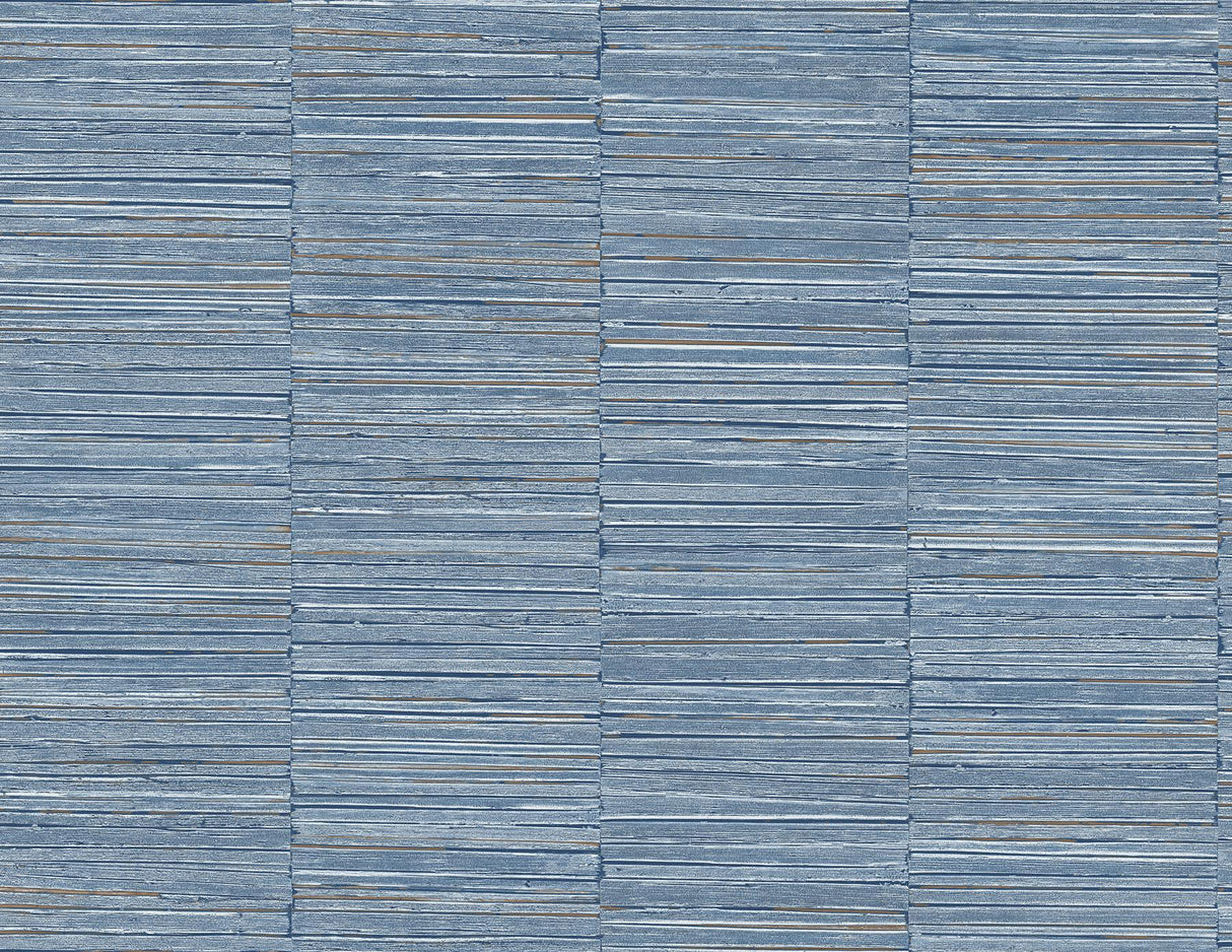 A-Street Prints Jenga Blue Striped Column Wallpaper