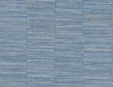 A-Street Prints Jenga Blue Striped Column Wallpaper
