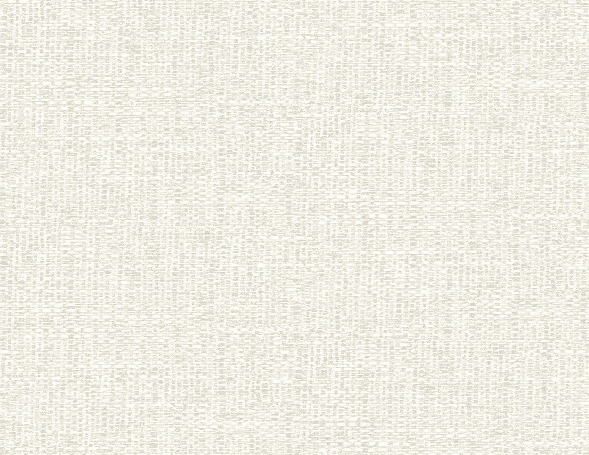 A-Street Prints Snuggle Woven Texture White Wallpaper
