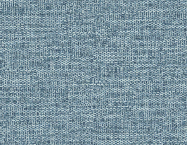 A-Street Prints Snuggle Blue Woven Texture Wallpaper