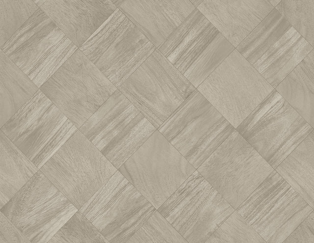 A-Street Prints Thriller Grey Wood Tile Wallpaper