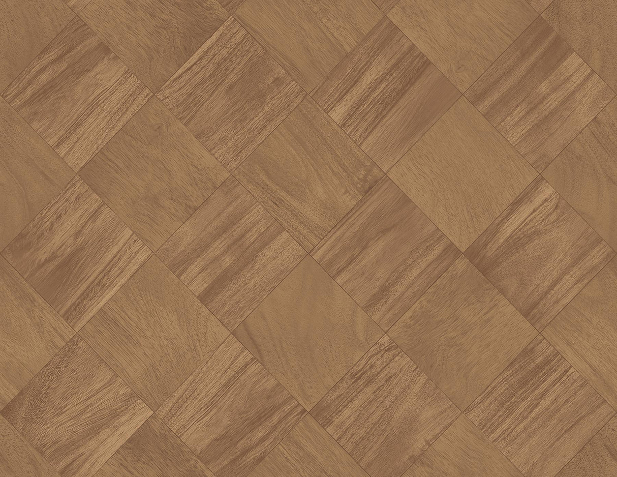A-Street Prints Thriller Chestnut Wood Tile Wallpaper