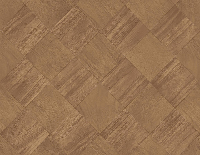 A-Street Prints Thriller Chestnut Wood Tile Wallpaper