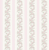 A-Street Prints Marigold Wreath Floral Stripe Pastel Peach Wallpaper