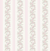 A-Street Prints Marigold Wreath Pastel Peach Floral Stripe Wallpaper