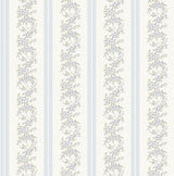 A-Street Prints Marigold Wreath Baby Blue Rush Floral Stripe Wallpaper