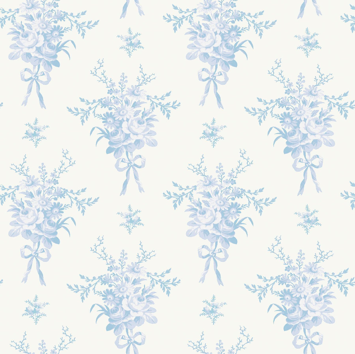 A-Street Prints Rosie Arrangements Icey Winters Bouquet Toss Wallpaper