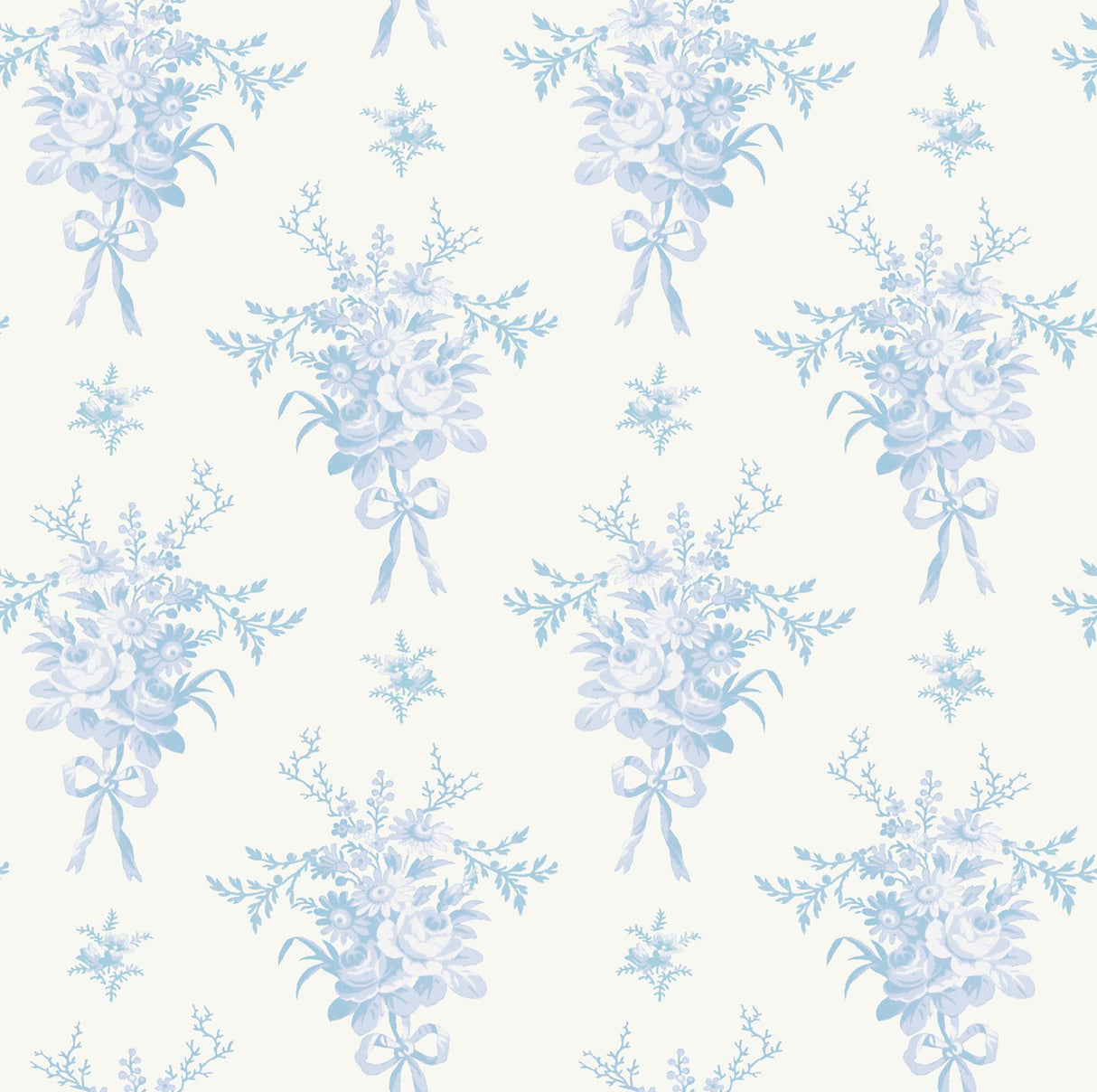 A-Street Prints Rosie Arrangements Bouquet Toss Icey Winters Wallpaper