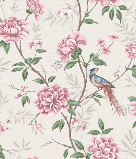 Brewster Home Fashions Akina Floral Cream Wallpaper