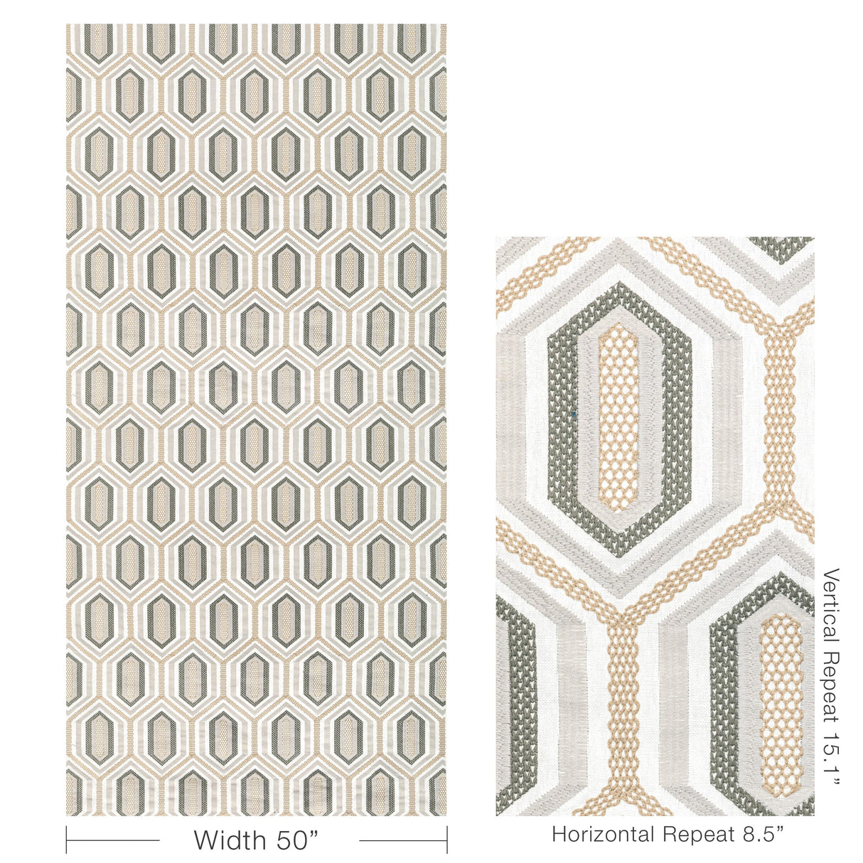 Kravet KALEIDOSCOPE EMB NATURAL Fabric