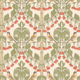 G P & J Baker BIRDS & CHERRIES RED/GREEN Wallpaper