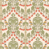 G P & J Baker BIRDS & CHERRIES RED/GREEN Wallpaper