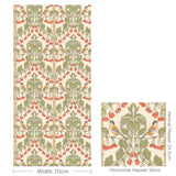 G P & J Baker BIRDS & CHERRIES RED/GREEN Wallpaper