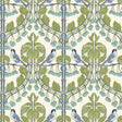 G P & J Baker BIRDS & CHERRIES GREEN/BLUE Wallpaper