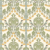 G P & J Baker BIRDS & CHERRIES AQUA Wallpaper