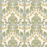 G P & J Baker BIRDS & CHERRIES AQUA Wallpaper