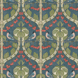 G P & J Baker BIRDS & CHERRIES INDIGO Wallpaper