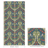 G P & J Baker BIRDS & CHERRIES INDIGO Wallpaper