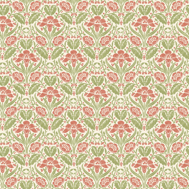 G P & J Baker IRIS MEADOW PINK/GREEN Wallpaper