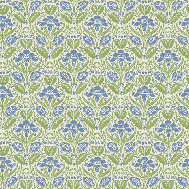 G P & J Baker IRIS MEADOW BLUE/GREEN Wallpaper
