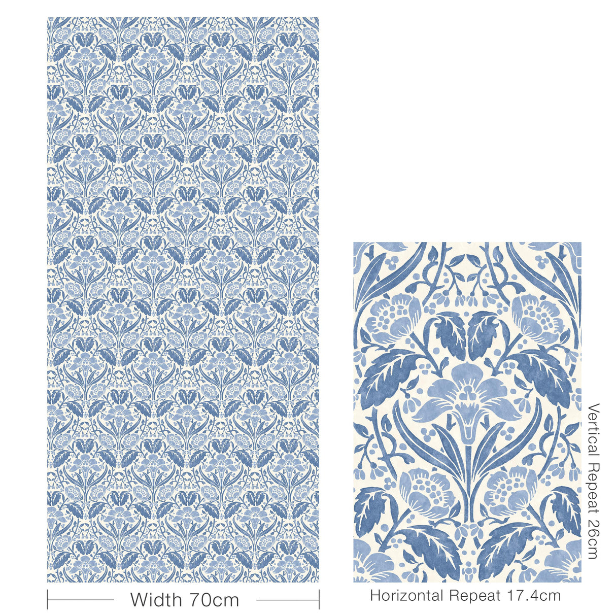 G P & J Baker IRIS MEADOW BLUE Wallpaper