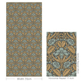 G P & J Baker IRIS MEADOW AQUA/OCHRE Wallpaper